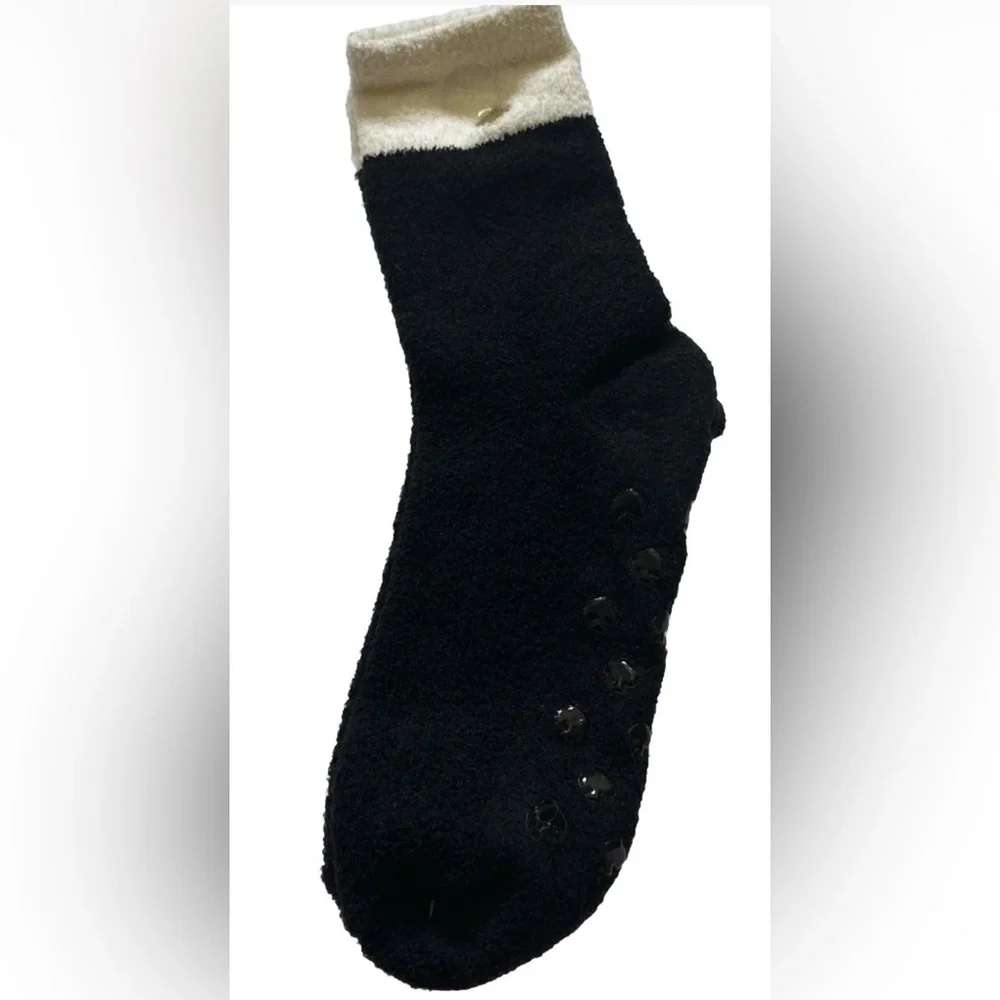 kate spade Black & White Floral Crew Socks